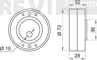 Trevi Automotive TD1183 - Натяжна ролик, ремінь ГРМ autocars.com.ua