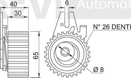 Trevi Automotive TD1232 - Натяжной ролик, ремень ГРМ autodnr.net