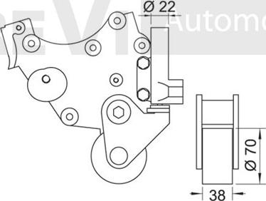 Trevi Automotive TD1260 - Натягувач, зубчастий ремінь autocars.com.ua