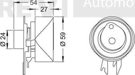 Trevi Automotive TD1268 - Натяжной ролик, ремень ГРМ autodnr.net