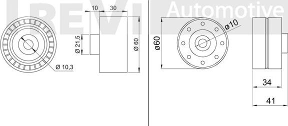 Trevi Automotive TD1279 - Паразитний / Провідний ролик, зубчастий ремінь autocars.com.ua