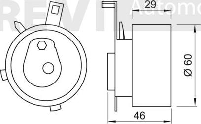 Trevi Automotive TD1308 - Натяжной ролик, ремень ГРМ autodnr.net