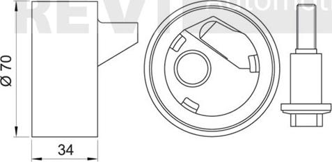 Trevi Automotive TD1320 - Натяжна ролик, ремінь ГРМ autocars.com.ua