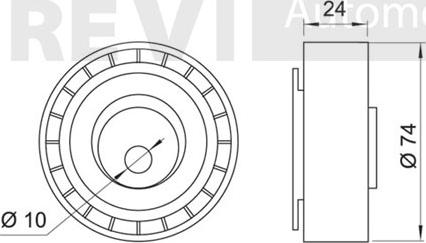 Trevi Automotive TD1328 - Натяжной ролик, ремень ГРМ autodnr.net