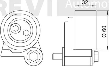 Trevi Automotive TD1330 - Натяжна ролик, ремінь ГРМ autocars.com.ua