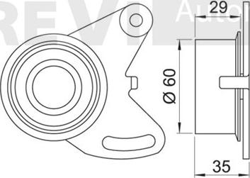 Trevi Automotive TD1364 - Натяжна ролик, ремінь ГРМ autocars.com.ua