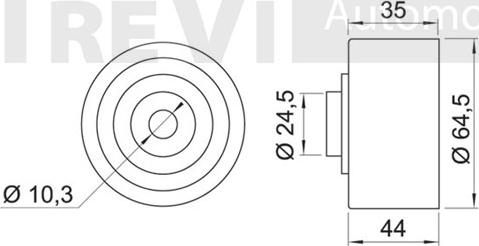 Trevi Automotive TD1365 - Паразитний / Провідний ролик, зубчастий ремінь autocars.com.ua