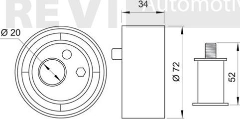 Trevi Automotive TD1368 - Натяжна ролик, ремінь ГРМ autocars.com.ua