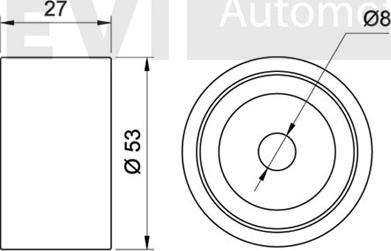 Trevi Automotive TD1397 - Паразитний / Провідний ролик, зубчастий ремінь autocars.com.ua