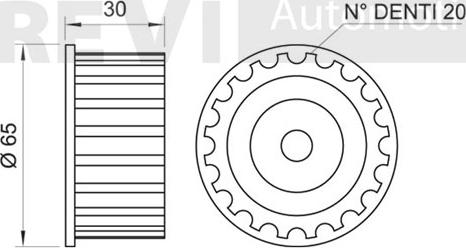 Trevi Automotive TD1456 - Натяжна ролик, ремінь ГРМ autocars.com.ua