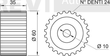 Trevi Automotive TD1460 - Натяжна ролик, ремінь ГРМ autocars.com.ua