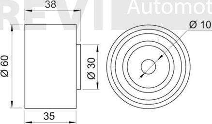 Trevi Automotive TD1464 - Натяжна ролик, ремінь ГРМ autocars.com.ua