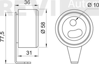 Trevi Automotive TD1481 - Натяжна ролик, ремінь ГРМ autocars.com.ua