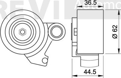 Trevi Automotive TD1500 - Натяжной ролик, ремень ГРМ autodnr.net