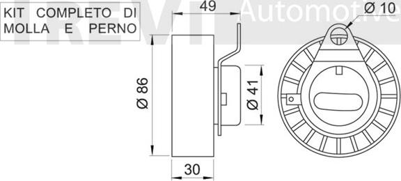 Trevi Automotive TD1535 - Натяжной ролик, ремень ГРМ autodnr.net