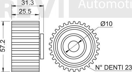 Trevi Automotive TD1583 - Паразитний / Провідний ролик, зубчастий ремінь autocars.com.ua