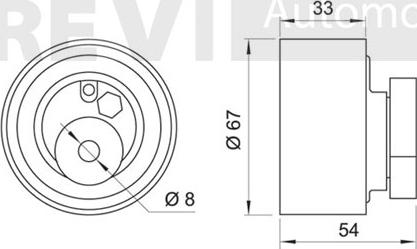 Trevi Automotive TD1596 - Натяжна ролик, ремінь ГРМ autocars.com.ua