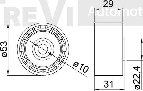 Trevi Automotive TD1603 - Направляющий ролик, зубчатый ремень autodnr.net