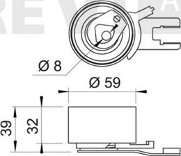 Trevi Automotive TD1608 - Натяжной ролик, ремень ГРМ autodnr.net