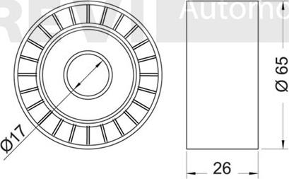 Trevi Automotive TD1626 - Паразитний / Провідний ролик, зубчастий ремінь autocars.com.ua