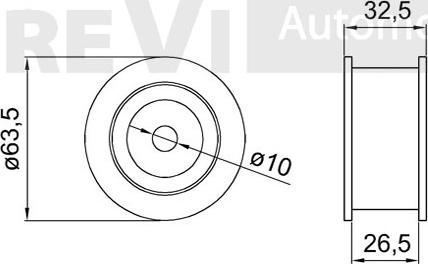 Trevi Automotive TD1635 - Направляющий ролик, зубчатый ремень autodnr.net