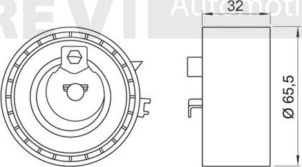 Trevi Automotive TD1676 - Натяжна ролик, ремінь ГРМ autocars.com.ua