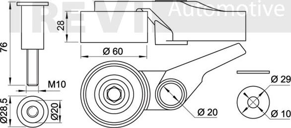 Trevi Automotive TD1714 - Натяжна ролик, ремінь ГРМ autocars.com.ua