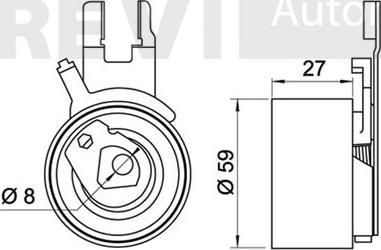 Trevi Automotive TD1719 - Натяжна ролик, ремінь ГРМ autocars.com.ua