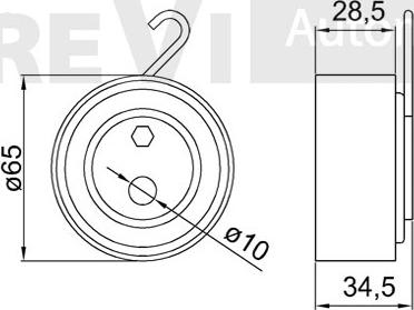 Trevi Automotive TD1734 - Натяжной ролик, ремень ГРМ autodnr.net