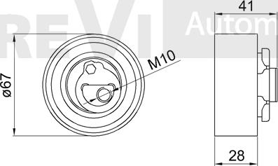 Trevi Automotive TD1753 - Натяжна ролик, ремінь ГРМ autocars.com.ua