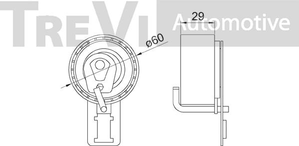 Trevi Automotive TD1760 - Натяжна ролик, ремінь ГРМ autocars.com.ua