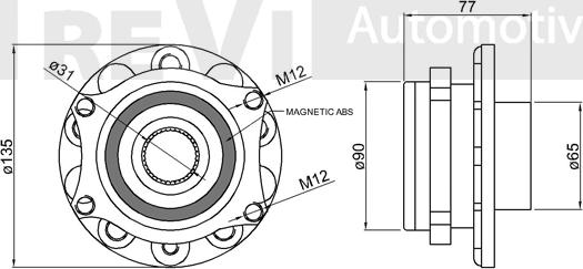 Trevi Automotive WB1036 - Комплект подшипника ступицы колеса autodnr.net