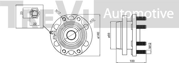 Trevi Automotive WB1049 - Комплект подшипника ступицы колеса autodnr.net