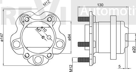 Trevi Automotive WB1077 - Комплект підшипника маточини колеса autocars.com.ua