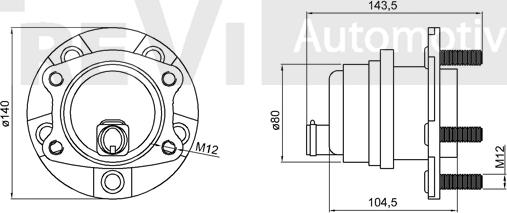 Trevi Automotive WB1117 - Комплект підшипника маточини колеса autocars.com.ua