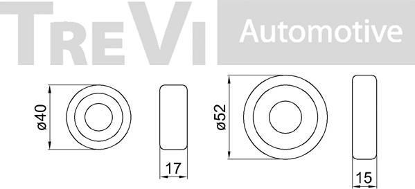 Trevi Automotive WB1370 - Комплект підшипника маточини колеса autocars.com.ua