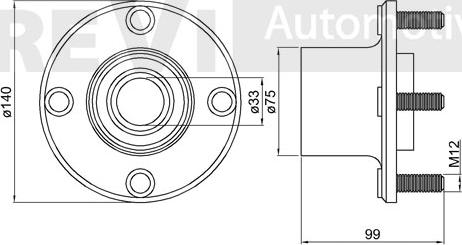 Trevi Automotive WB1427 - Комплект підшипника маточини колеса autocars.com.ua