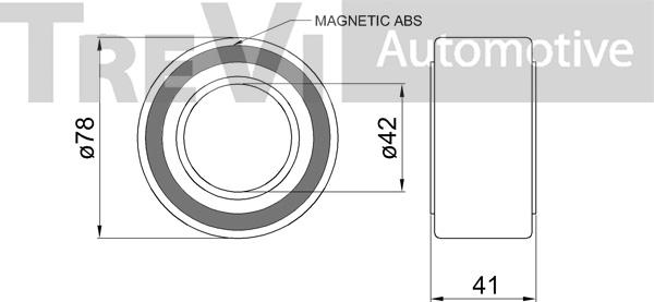 Trevi Automotive WB1476 - Комплект подшипника ступицы колеса autodnr.net