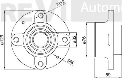 Trevi Automotive WB1581 - Комплект підшипника маточини колеса autocars.com.ua