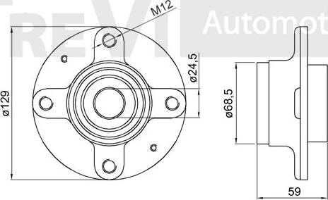 Trevi Automotive WB1584 - Комплект підшипника маточини колеса autocars.com.ua