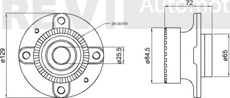 Trevi Automotive WB1640 - Комплект підшипника маточини колеса autocars.com.ua