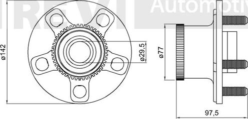 Trevi Automotive WB1769 - Комплект підшипника маточини колеса autocars.com.ua