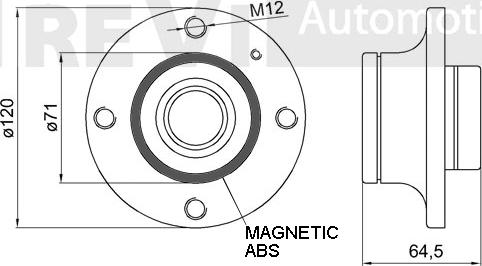 Trevi Automotive WB1887 - Комплект підшипника маточини колеса autocars.com.ua