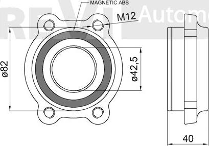 Trevi Automotive WB1890 - Комплект підшипника маточини колеса autocars.com.ua