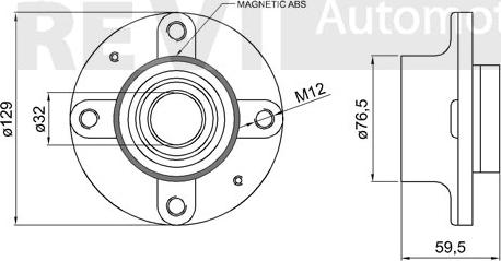 Trevi Automotive WB1968 - Комплект підшипника маточини колеса autocars.com.ua