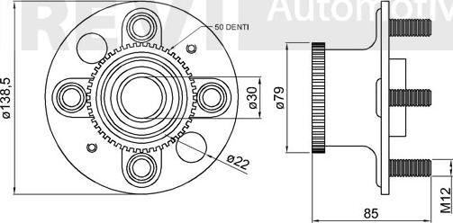 Trevi Automotive WB1994 - Комплект подшипника ступицы колеса autodnr.net