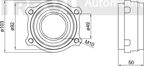 Trevi Automotive WB2024 - Комплект підшипника маточини колеса autocars.com.ua