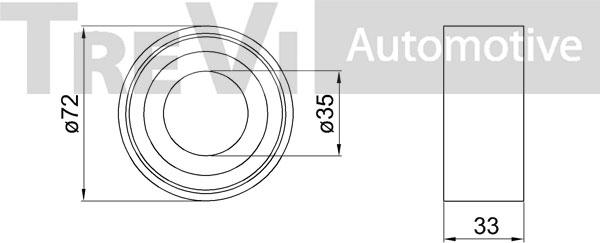 Trevi Automotive WB2087 - Комплект підшипника маточини колеса autocars.com.ua