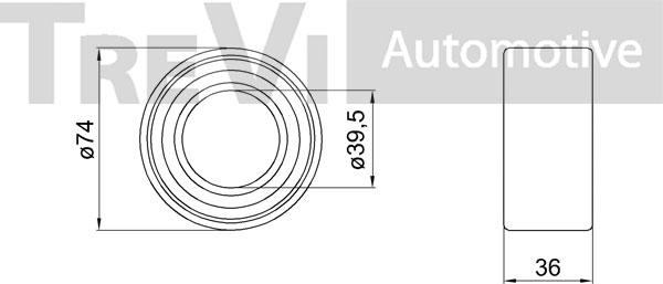 Trevi Automotive WB2098 - Комплект підшипника маточини колеса autocars.com.ua