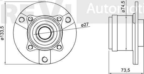 Trevi Automotive WB2126 - Комплект підшипника маточини колеса autocars.com.ua